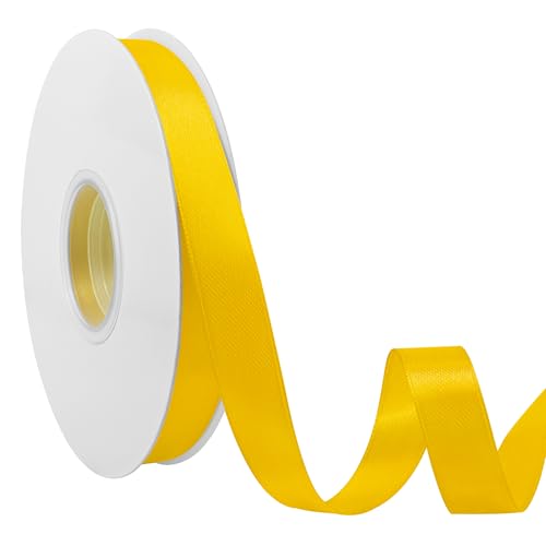 Ribreeze Gelbes Satinband, 1,6 cm, 45,7 m, für Geschenkverpackungen, Hochzeiten, Bastelarbeiten, Blumendekoration, Nähen und mehr Ribreeze Gelbes Satinband, 1,6 cm, 45,7 m, für Geschenkverpackungen, Hochzeiten, Bastelarbeiten, Blumendekoration, Nähen und mehr von Ribreeze