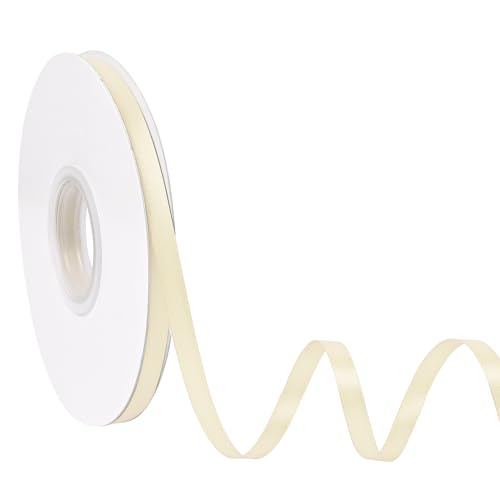 Ribreeze Satinband, 0,6 cm, elfenbeinfarben, 45,7 m, für Geschenkverpackungen, Hochzeiten, Bastelarbeiten, Blumendekoration, Nähen und mehr Ribreeze Satinband, 0,6 cm, elfenbeinfarben, 45,7 m, für Geschenkverpackungen, Hochzeiten, Bastelarbeiten, Blumendekoration, Nähen und mehr von Ribreeze