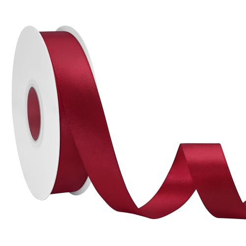 Ribreeze Satinband, 2,5 cm, Weinrot, 45,7 m, für Geschenkverpackungen, Hochzeiten, Basteln, Blumendekoration, Nähen und mehr Ribreeze Satinband, 2,5 cm, Weinrot, 45,7 m, für Geschenkverpackungen, Hochzeiten, Basteln, Blumendekoration, Nähen und mehr von Ribreeze