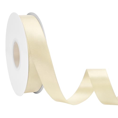 Ribreeze Satinband, 2,5 cm, elfenbeinfarben, 45,7 m, für Geschenkverpackungen, Hochzeiten, Basteln, Blumendekoration, Nähen und mehr Ribreeze Satinband, 2,5 cm, elfenbeinfarben, 45,7 m, für Geschenkverpackungen, Hochzeiten, Basteln, Blumendekoration, Nähen und mehr von Ribreeze