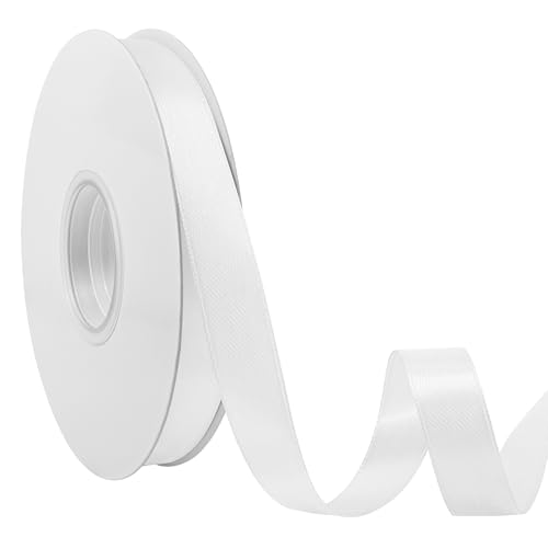 Ribreeze Weißes Satinband, 1,6 cm, 45,7 m, für Geschenkverpackungen, Hochzeiten, Bastelarbeiten, Blumendekoration, Nähen und mehr Ribreeze Weißes Satinband, 1,6 cm, 45,7 m, für Geschenkverpackungen, Hochzeiten, Bastelarbeiten, Blumendekoration, Nähen und mehr von Ribreeze
