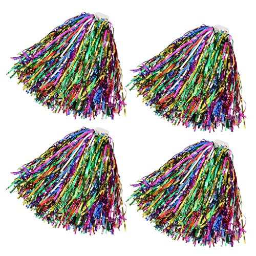 Cheerleader Pompons mit Griffen, 4 Stück Pompons Cheerleader Sportteams für Sportwettbewerb, Teamgeist Cheerleader Pompons mit Griffen, 4 Stück Pompons Cheerleader Sportteams für Sportwettbewerb, Teamgeist von Riceel