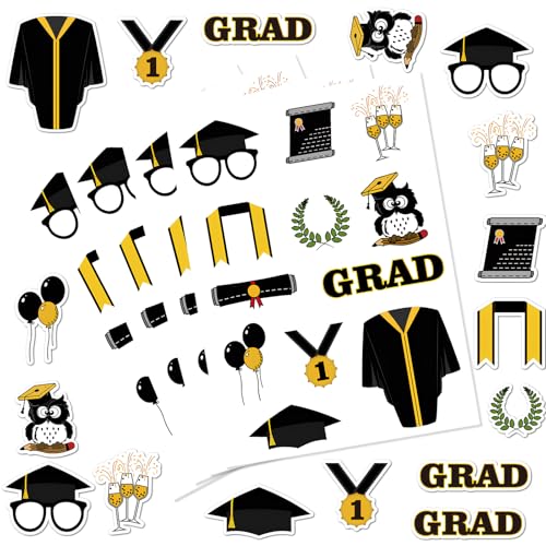 Graduation Season Aufkleber, 2025 Graduation Aufkleber, Graduation Theme Aufkleber für Laptop Skateboard Gepäck Gitarre Handy Telefon von Riceel