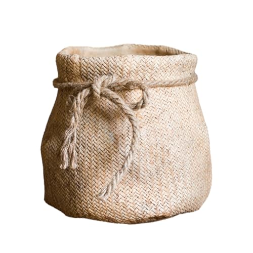 Rich Iron Blumentöpfe, Juteseil, Taschen-Übertopf, einzigartige Pflanzgefäße, ideal für Gartendekoration, rustikaler Bauernhaus-Stil, Zement mit Ablaufloch, Boho-Pflanzgefäß, Frühlingsdekoration Rich Iron Blumentöpfe, Juteseil, Taschen-Übertopf, einzigartige Pflanzgefäße, ideal für Gartendekoration, rustikaler Bauernhaus-Stil, Zement mit Ablaufloch, Boho-Pflanzgefäß, Frühlingsdekoration von Rich Iron