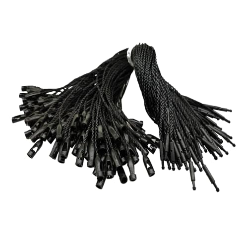 Rich Union Schwarz / Weiß Hängeanhänger Schnappverschluss Schlaufe Krawatte für Kleidung Preisschilder zum Aufhängen 16,3 cm (Schwarz, 1000 Stück) von Rich Union