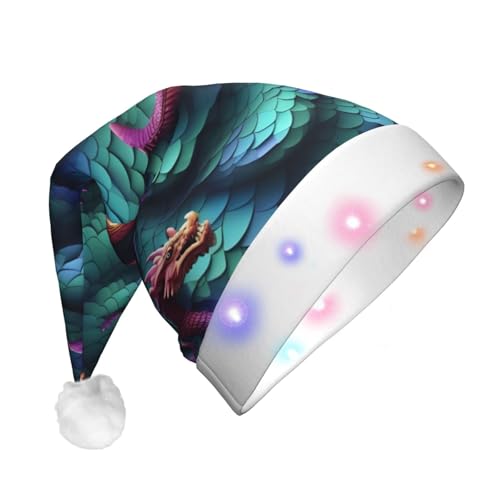 Rich&Rabbit 3D Magische Drachen Schuppen Muster Druck LED Weihnachtsmütze Erwachsene Nikolausmütze Weihnachten Neujahr Festlich Urlaub Party Supplies Rich&Rabbit 3D Magische Drachen Schuppen Muster Druck LED Weihnachtsmütze Erwachsene Nikolausmütze Weihnachten Neujahr Festlich Urlaub Party Supplies von Rich&Rabbit