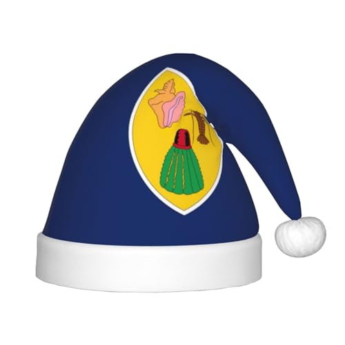 Rich&Rabbit Festliche Weihnachtsmütze mit Flagge der Türken- und Caicosinseln, passend für kleine Köpfe, für Partys und Feiern von Rich&Rabbit