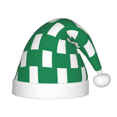 Rich&Rabbit Festliche Weihnachtsmütze mit Flagge von Nigeria, passend für kleine Köpfe, für Partys und Feiern von Rich&Rabbit