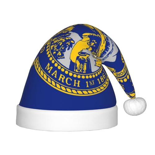 Rich&Rabbit Festliche Weihnachtsmütze mit Nebraska-Flaggen-Druck, passend für kleine Köpfe, für Partys und Feiern Rich&Rabbit Festliche Weihnachtsmütze mit Nebraska-Flaggen-Druck, passend für kleine Köpfe, für Partys und Feiern von Rich&Rabbit