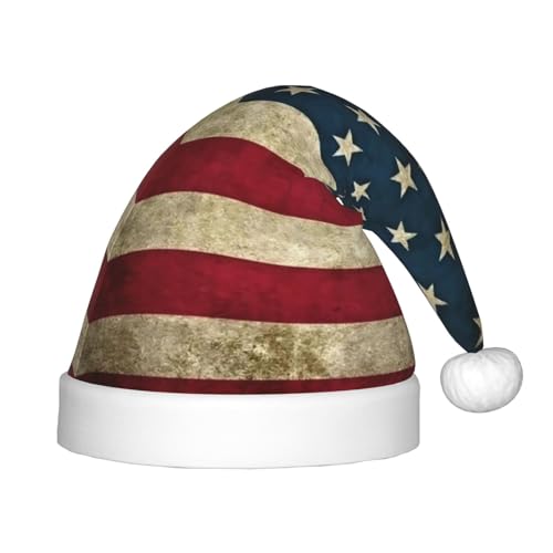 Rich&Rabbit Festliche Weihnachtsmütze mit amerikanischer Flagge, passend für kleine Köpfe für Partys und Feiern von Rich&Rabbit