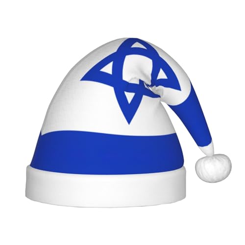 Rich&Rabbit Festliche Weihnachtsmütze mit israelischer Flagge, passend für kleine Köpfe für Partys und Feiern von Rich&Rabbit