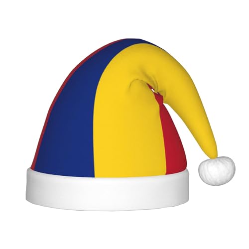 Rich&Rabbit Festlicher Weihnachtshut mit Rumänien-Flagge, für kleine Köpfe, für Partys und Feiern von Rich&Rabbit