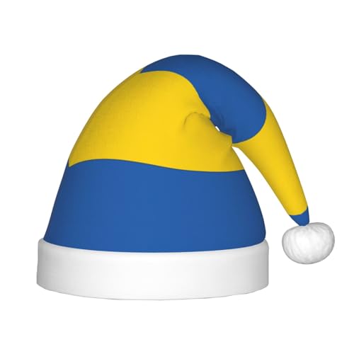 Rich&Rabbit Flagge der Ukraine Druck Festliche Weihnachtsmütze Fit für kleine Köpfe für Partys und Feiern von Rich&Rabbit