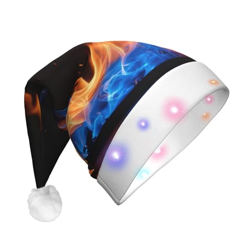 Rich&Rabbit LED-Hut mit blauem Flammendruck, Weihnachtsmannhut, Weihnachten, Neujahr, Feiertage, Partyzubehör Rich&Rabbit LED-Hut mit blauem Flammendruck, Weihnachtsmannhut, Weihnachten, Neujahr, Feiertage, Partyzubehör von Rich&Rabbit