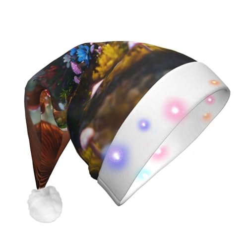 Rich&Rabbit LED-Hut mit wildem Pilz-Druck, Weihnachtsmann-Hut, Weihnachten, Neujahr, Feiertage, Partyzubehör Rich&Rabbit LED-Hut mit wildem Pilz-Druck, Weihnachtsmann-Hut, Weihnachten, Neujahr, Feiertage, Partyzubehör von Rich&Rabbit