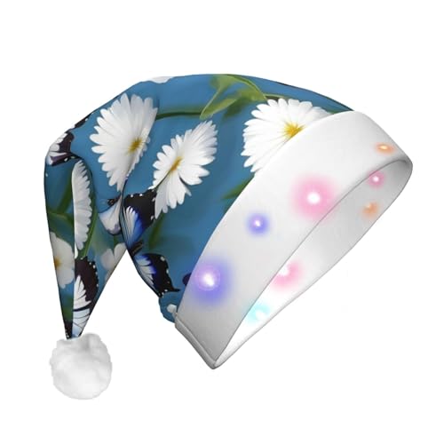 Rich&Rabbit LED-Weihnachtshut mit blauen Schmetterlingen und weißen Blumen für Erwachsene, Weihnachtsmann-Hut, Weihnachten, Neujahr, Feiertage, Partyzubehör Rich&Rabbit LED-Weihnachtshut mit blauen Schmetterlingen und weißen Blumen für Erwachsene, Weihnachtsmann-Hut, Weihnachten, Neujahr, Feiertage, Partyzubehör von Rich&Rabbit