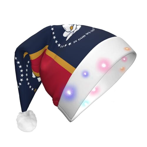 Rich&Rabbit Mississippi LED-Hut mit Aufdruck der Staatsflagge, Weihnachtsmannmütze, Weihnachten, Neujahr, Feiertage, Partyzubehör Rich&Rabbit Mississippi LED-Hut mit Aufdruck der Staatsflagge, Weihnachtsmannmütze, Weihnachten, Neujahr, Feiertage, Partyzubehör von Rich&Rabbit