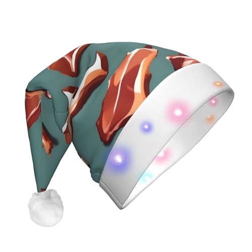 Rich&Rabbit Streaky Bacon LED-Weihnachtshut für Erwachsene, Weihnachtsmann-Hut, Weihnachten, Neujahr, Feiertage, Partyzubehör Rich&Rabbit Streaky Bacon LED-Weihnachtshut für Erwachsene, Weihnachtsmann-Hut, Weihnachten, Neujahr, Feiertage, Partyzubehör von Rich&Rabbit