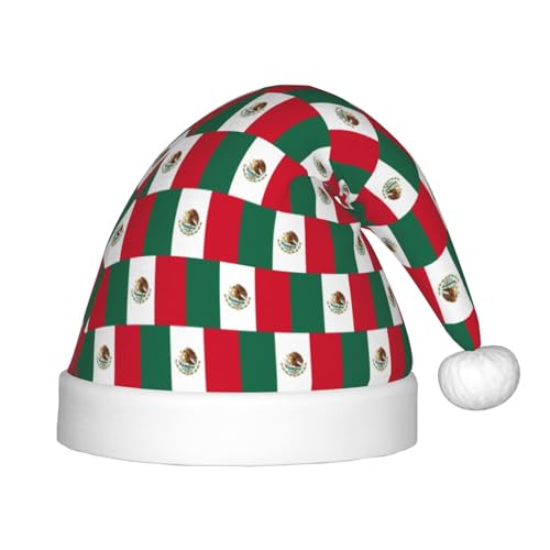 Rich&Rabbit Weihnachtsmütze mit Flagge von Mexiko, bedruckt, für kleine Köpfe, für Partys und Feiern von Rich&Rabbit