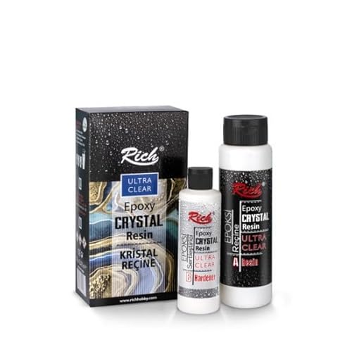 Rich Epoxidharz Crystal Resin Ultra Clear 500 ml + 250 ml – Transparentes Harz & Härter für Basteln, Kunstprojekte und Beschichtung, Hohe Klarheit und Haltbarkeit Rich Epoxidharz Crystal Resin Ultra Clear 500 ml + 250 ml – Transparentes Harz & Härter für Basteln, Kunstprojekte und Beschichtung, Hohe Klarheit und Haltbarkeit von Rich