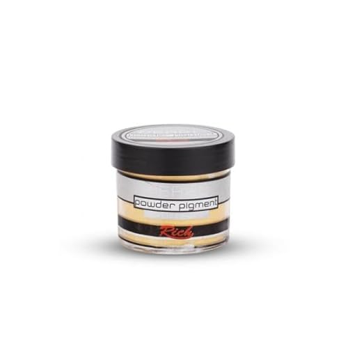 Rich Pearl Powder Pigment 60 ml Gold, Perlmutt-Pigment für Epoxidharz und Kunstprojekte, Erhöht den Perlglanzeffekt je nach Mischverhältnis, Ideal für Kreative Farben und Neon-Töne Rich Pearl Powder Pigment 60 ml Gold, Perlmutt-Pigment für Epoxidharz und Kunstprojekte, Erhöht den Perlglanzeffekt je nach Mischverhältnis, Ideal für Kreative Farben und Neon-Töne von Rich