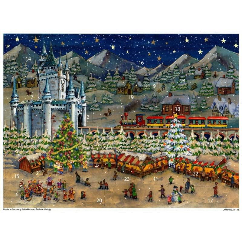 Adventskalender "Weihnachtsmarkt An Der Burg von Richard Sellmer Verlag