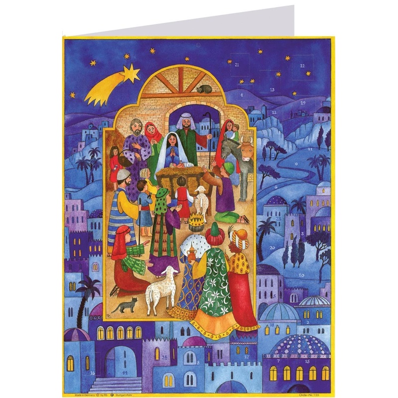 Postkarten-Adventskalender "Krippe In Bethlehem" von Richard Sellmer Verlag