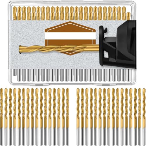 Richeyty 50 Stück Trockenbau-Pilotpunkt-Schneidbohrer, 1/8 Durchmesser, Trockenbau-Bohrer, Trockenbau-Werkzeuge für Spiralsäge von Richeyty