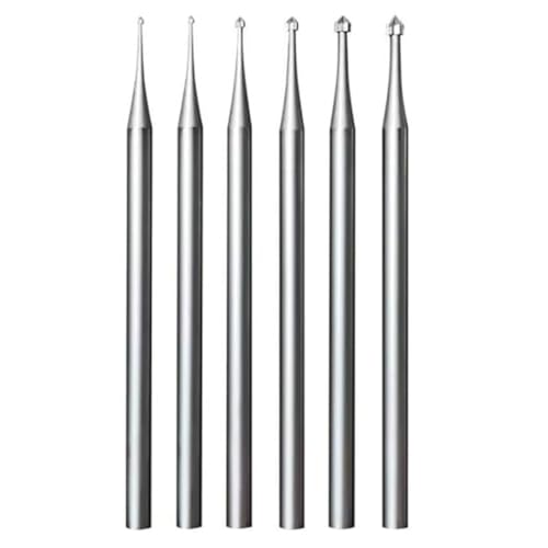 Richeyty 6-Teiliges Schnitzfräser-Set in Zylinder- und Kegelform, 3/32-Schaft, Steinfassungsfräser, Werkzeuge Zur Lapidarium-Herstellung für Lapidarium 008-023 Richeyty 6-Teiliges Schnitzfräser-Set in Zylinder- und Kegelform, 3/32-Schaft, Steinfassungsfräser, Werkzeuge Zur Lapidarium-Herstellung für Lapidarium 008-023 von Richeyty
