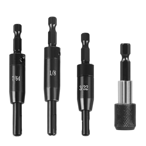 Richeyty Selbstzentrierender Bohrer für, 3/32, 7/64, 1/8 mit Bithalter und Zentrierspitze Richeyty Selbstzentrierender Bohrer für, 3/32, 7/64, 1/8 mit Bithalter und Zentrierspitze von Richeyty