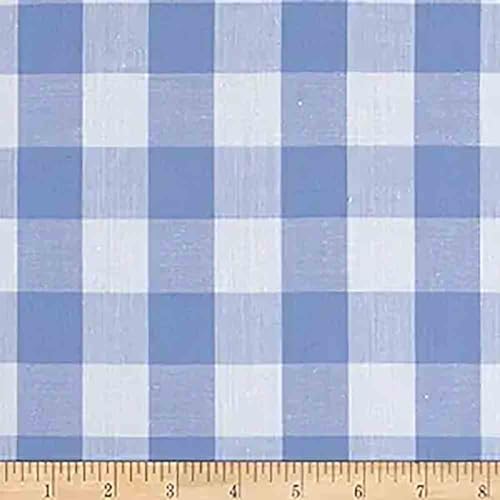 Richlin Fabrics 3GC-1003 Gingham-Karo, Blau/Weiß, 2,5 cm Stoff, Polyester-Mischung von Richlin Fabrics