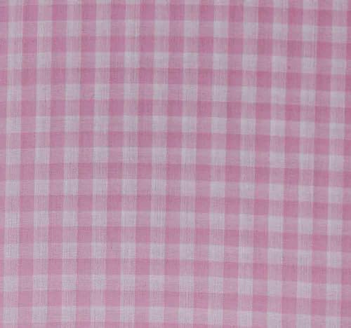 Richlin Fabrics 3GC-1401 3 Yard Pack 1/4 Zoll Gingham Karo Rosa Stoff, Polyester-Mischung, Pink/Weiß von Richlin Fabrics