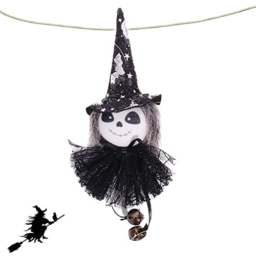 4 Stück Halloween-Ornamente, hängende Figur – Ornament zum Aufhängen, entzückende Hexe, Kürbis, Geist, Puppe | Baum-Dekoration für Halloween-Par, für Türfenster 4 Stück Halloween-Ornamente, hängende Figur – Ornament zum Aufhängen, entzückende Hexe, Kürbis, Geist, Puppe | Baum-Dekoration für Halloween-Par, für Türfenster von Richolyn