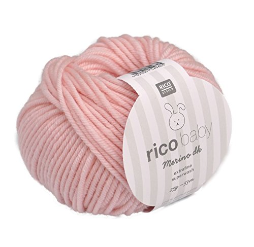 Rico Baby Merino dk 003 rosa Babywolle Merinowolle extrafine zum Stricken und Häkeln von Rico Baby Merino dk