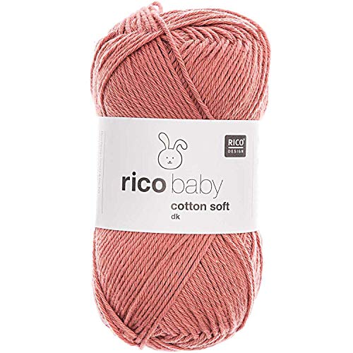 Rico Baby Cotton Soft dk Fb. 066 altrosa, weiche Babywolle, Baumwollmischgarn zum Stricken & Häkeln von Rico Baby