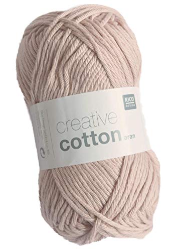 Rico Creative Cotton aran Fb. 06 altrosa, Baumwollgarn zum Stricken und Häkeln, Häkelwolle Rico Creative Cotton aran Fb. 06 altrosa, Baumwollgarn zum Stricken und Häkeln, Häkelwolle von Rico Design