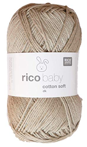 Rico Baby Cotton Soft dk Farbe 75 olive, weiche Babywolle, Baumwollmischgarn zum Stricken & Häkeln von Rico Design / theofeel