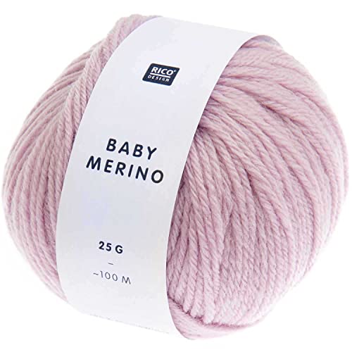 Rico Baby Merino dk Farbe 09 flieder, Babywolle reine Merinowolle zum Stricken oder Häkeln von Rico Design