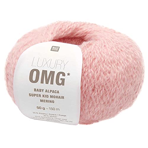 Rico Luxury OMG * 02, Wolle aus Baby Alpaka, Super Kid Mohair und Merino zum Stricken oder Häkeln, 50 g ~ 150 m von Rico Design / theofeel