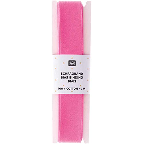 3 m Schrägband - Neon-Pink - Falzung: 40/20 von Rico Design GmbH