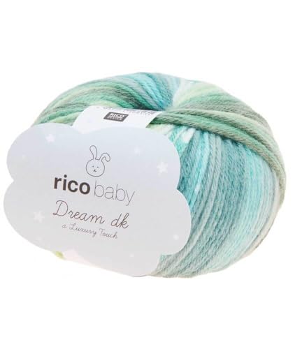 Rico Design - 50g 'Baby Dream Luxury Touch' - Farbe 18 - Moos Mix - Ein extraweiches Babygarn mit tollen Farbverläufen. (Lager: V-hbrR-ZT) von Rico Design