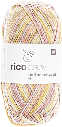Rico Baby cotton soft print Babywolle dk Farbe 30, Baumwollmischgarn zum Stricken & Häkeln von Rico Design