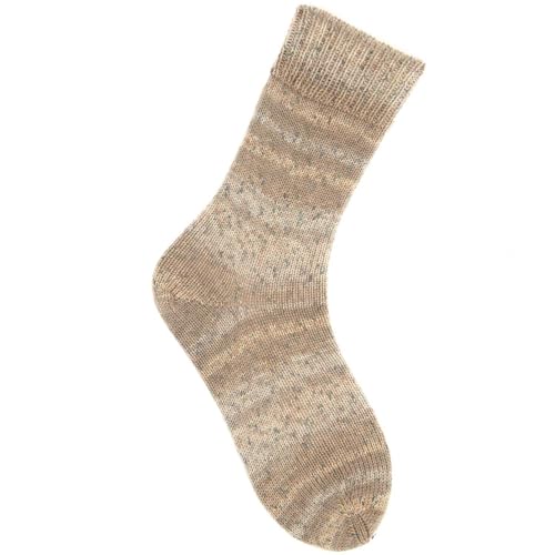 100g Socks Sprinkly Stripey - 4-fädig - Farbe 001- beige von Rico Design