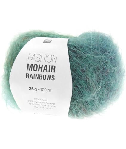 25g Fashion Mohair Rainbows - Farbe 05 - aqua - kuschlig weich und schönes Farbspiel. 25g Fashion Mohair Rainbows - Farbe 05 - aqua - kuschlig weich und schönes Farbspiel. von Rico Design