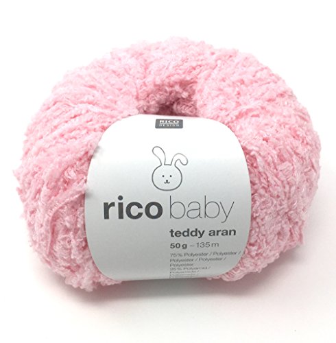 50 g Rico Baby Teddy Aran, Fb. 003 rosa * flauschige Wolle Strickgarn Babywolle 50 g Rico Baby Teddy Aran, Fb. 003 rosa * flauschige Wolle Strickgarn Babywolle von Rico Design