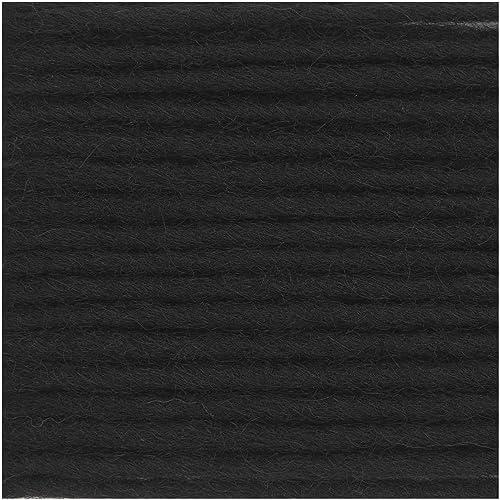 50g essential organic wool - Farbe: 6 - schwarz - leichtes weiches Flammgarn für Winterstrick von Rico Design