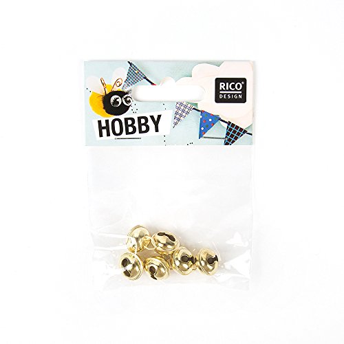 6 Stück Glöckchen - 14mm - gold von Rico Design