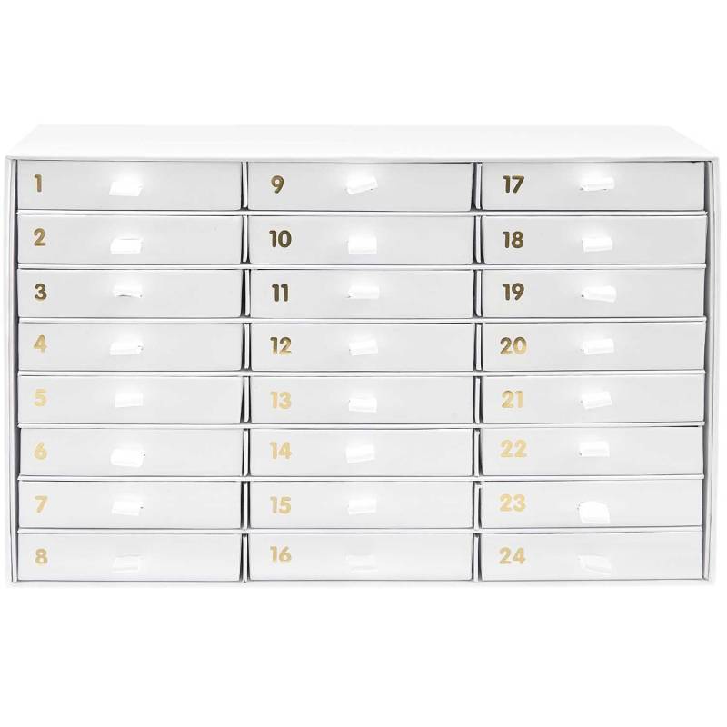 Rico Design Adventskalender Box weiß-gold 16x26x9,5cm Rico Design Adventskalender Box weiß-gold 16x26x9,5cm von Rico Design