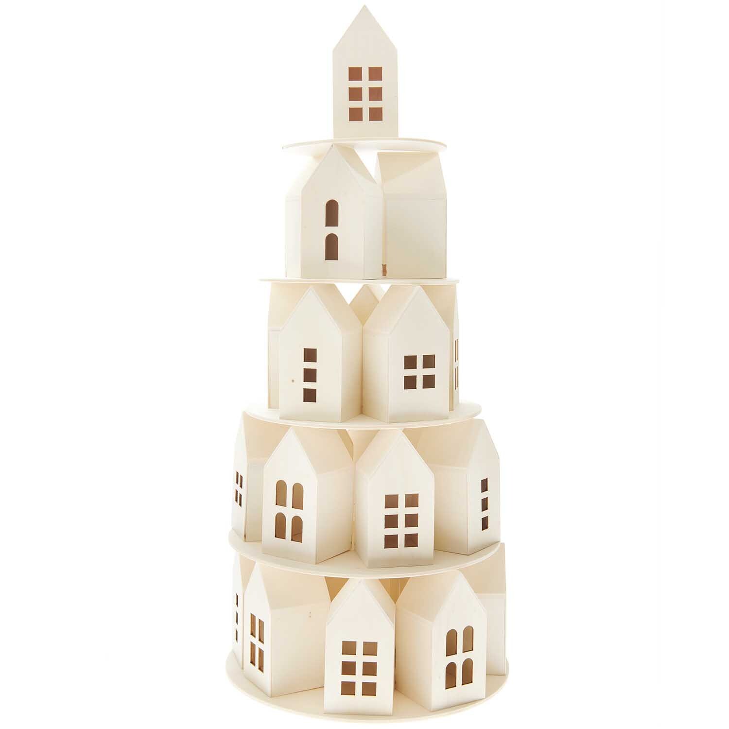Adventskalender Holz-Haus-Pyramide von Rico Design