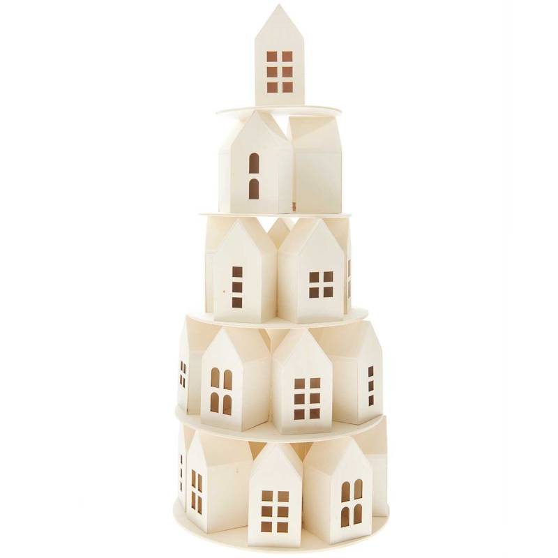 Adventskalender Holz-Haus-Pyramide von Rico Design